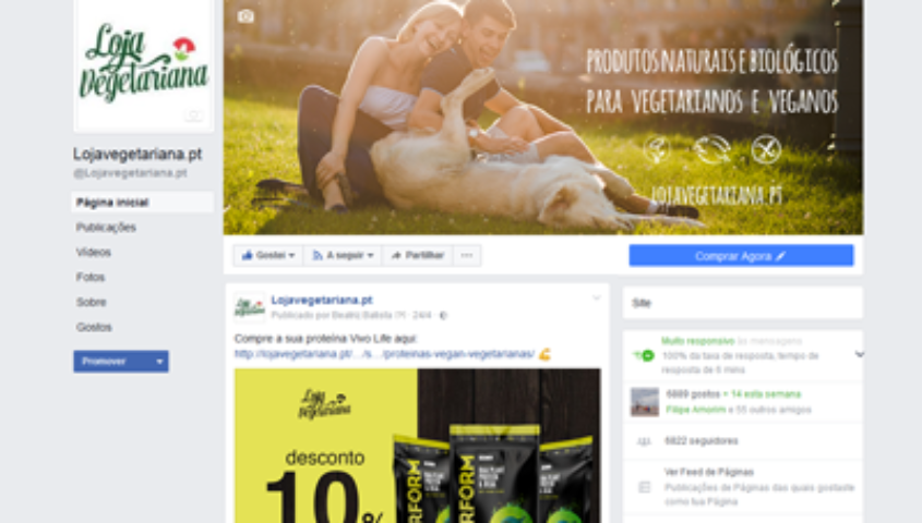 Facebook Loja Vegetariana