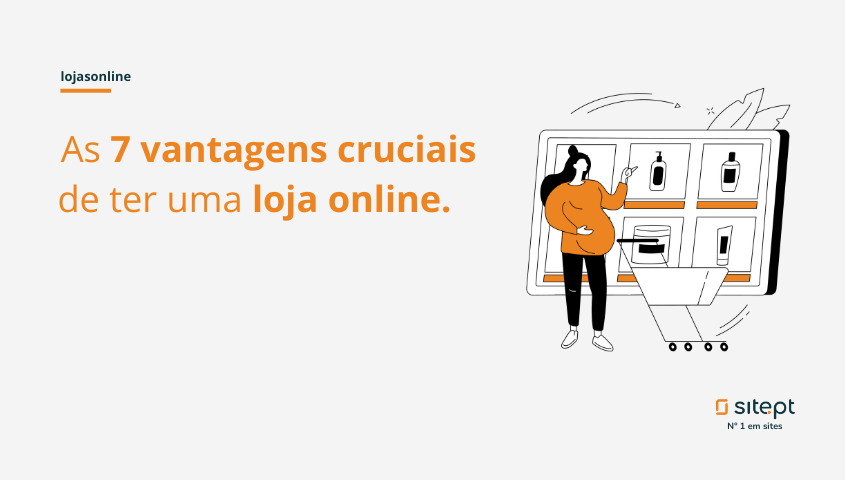 mulher grávida a realizar compras com um carrinho de compras num tablet